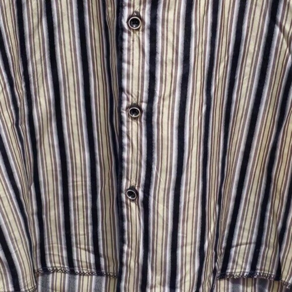 Tommy Bahama Striped Silk Button-Down Luxury Men's Shirt Large - Picture 7 of 12